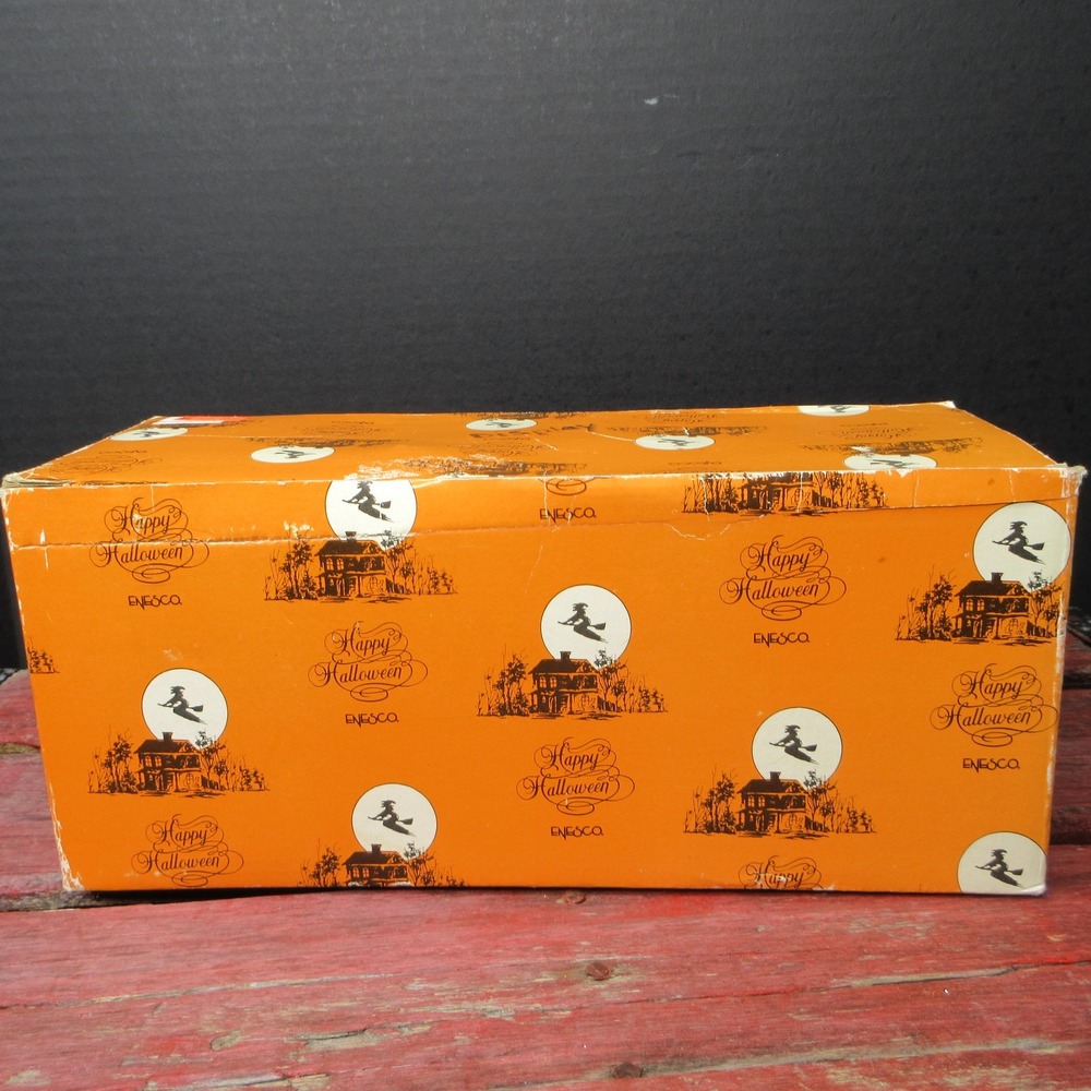 Enesco Happy Halloween Triple Candle Holder BOX ONLY Decor Witch Haunted House